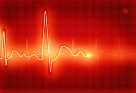 Electrocardiogram redのイラスト素材