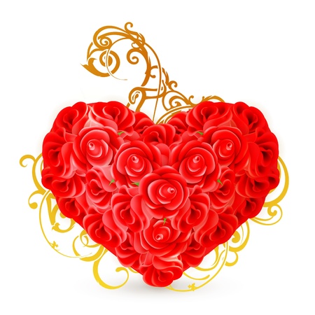 Heart of rosesのイラスト素材