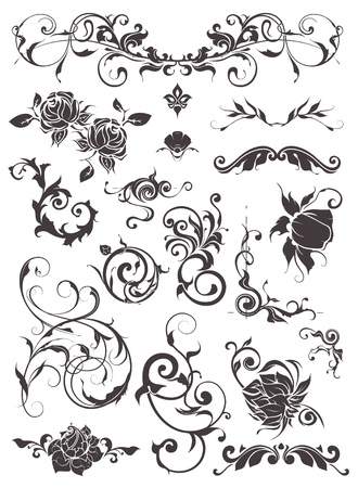 Vintage design elements, setのイラスト素材