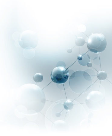 Futuristic background with molecules blueのイラスト素材