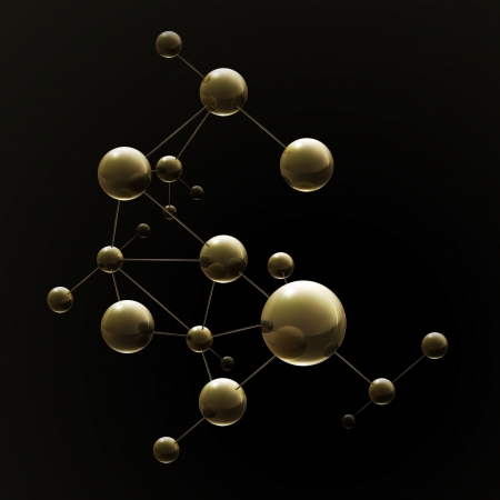 Molecule on blackのイラスト素材