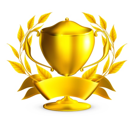Trophy goldのイラスト素材