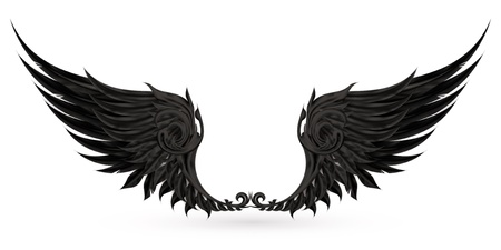 Wings blackのイラスト素材