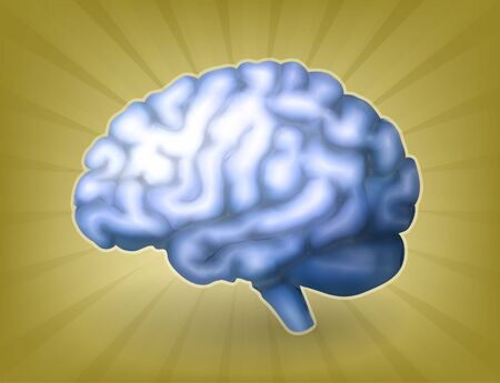 Human brain blueのイラスト素材