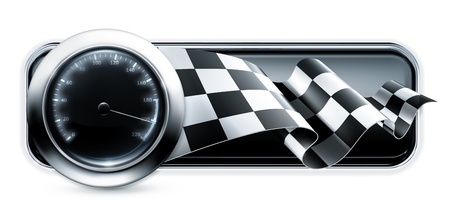 Racing bannerのイラスト素材