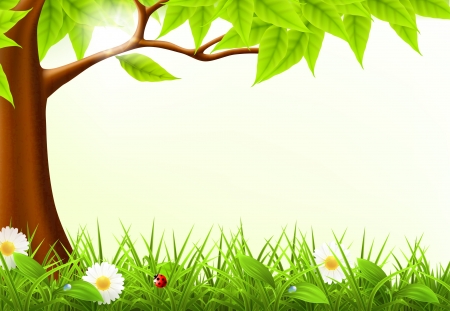 Green Tree Frameのイラスト素材