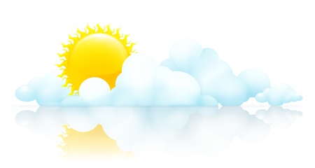 Sun and cloudsのイラスト素材