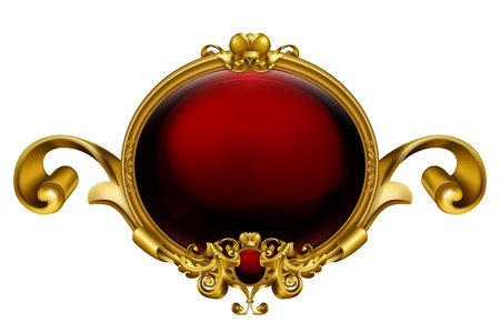 Vintage frame redのイラスト素材