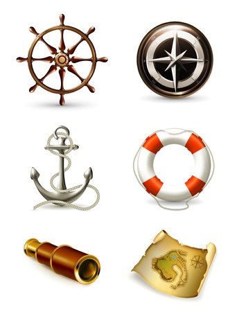 Marine set, high quality iconsのイラスト素材