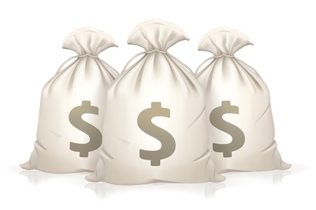 Three bags of moneyのイラスト素材