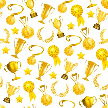 Golden Awards, seamless patternのイラスト素材