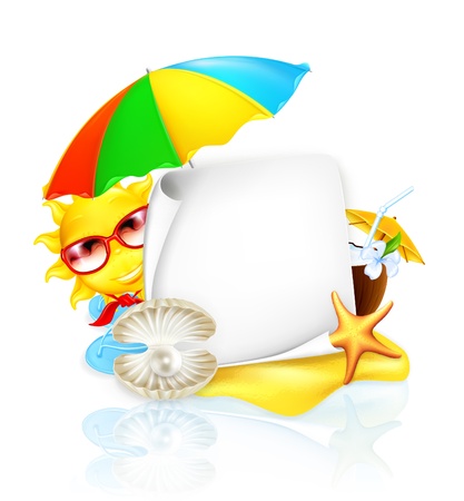 Summer frameのイラスト素材