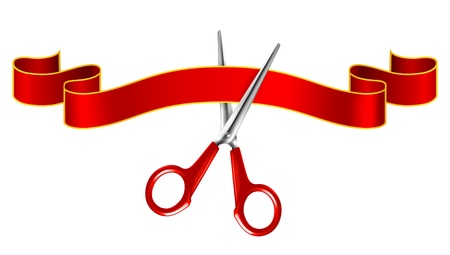 Tape and scissorsのイラスト素材