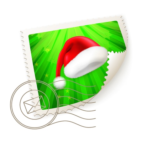 Christmas Postage Stampのイラスト素材