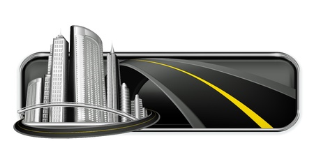 City bannerのイラスト素材
