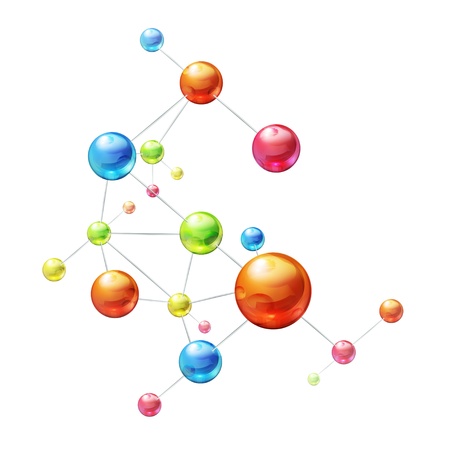 Molecule on whiteのイラスト素材