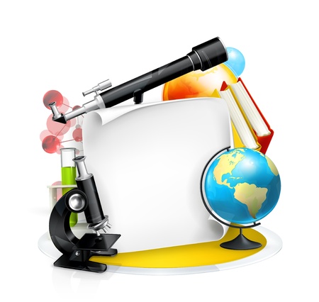 Education and Science frameのイラスト素材
