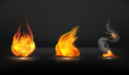 Flames setのイラスト素材