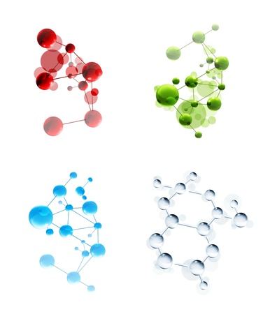 Set of moleculesのイラスト素材