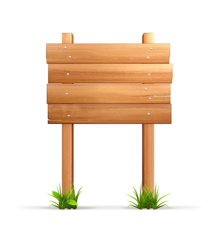 Wooden signのイラスト素材
