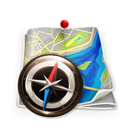 Navigation mapのイラスト素材