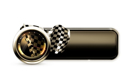 Racing bannerのイラスト素材