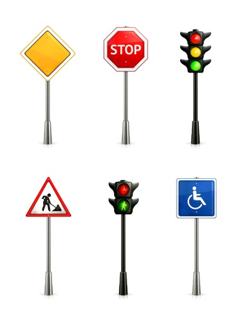 Set of road signsのイラスト素材