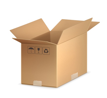 Open carton boxのイラスト素材