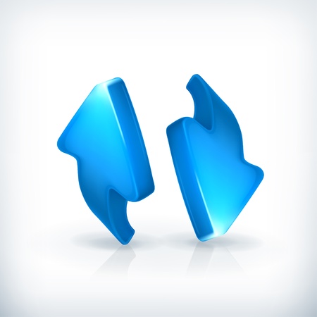 Blue arrowsのイラスト素材