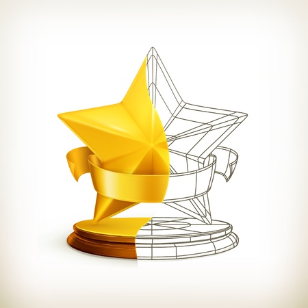 Award half starsのイラスト素材