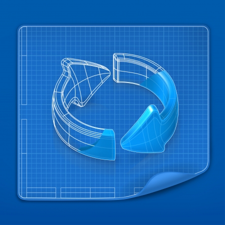 Drawing arrow blueprintのイラスト素材