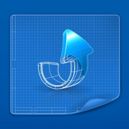 Drawing arrow blueprintのイラスト素材