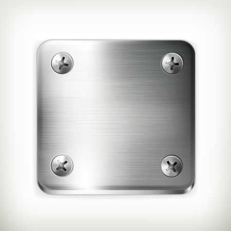 Metal plate with screwsのイラスト素材
