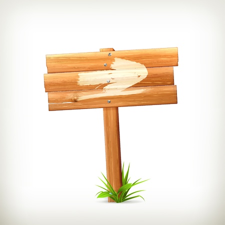 Wooden signのイラスト素材