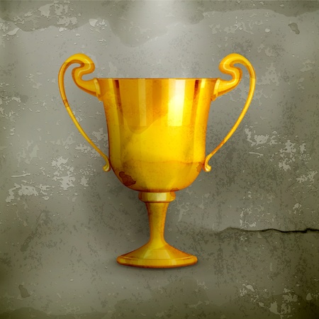 Gold trophy, old-styleのイラスト素材
