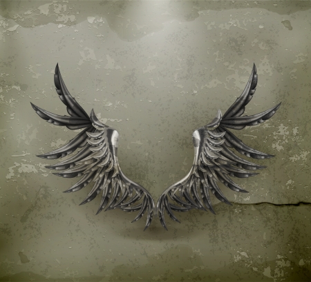 Black wings, old-styleのイラスト素材