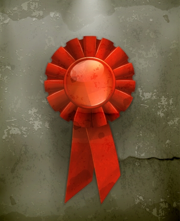 First place red ribbon old-styleのイラスト素材
