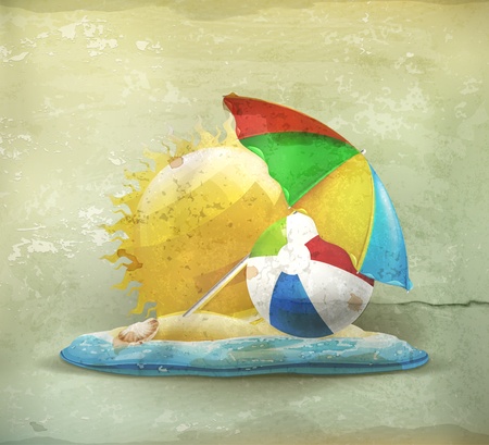 Summer, old-styleのイラスト素材
