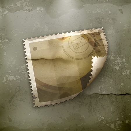 Blank Postage stamp, old-styleのイラスト素材