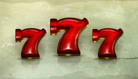 Lucky Seven, old-styleのイラスト素材