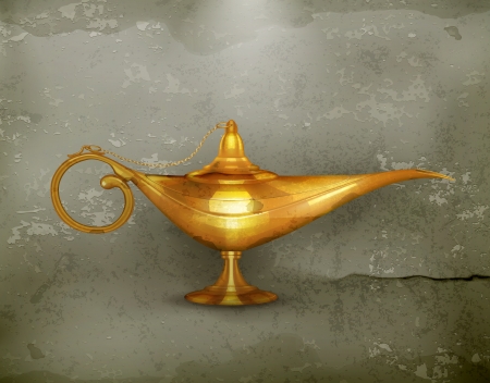 Oil lamp old-styleのイラスト素材