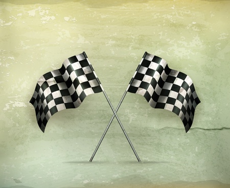 Racing flags, old-styleのイラスト素材