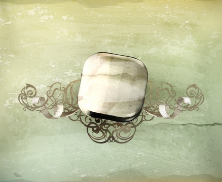 Vintage Frame silver bar, old-styleのイラスト素材