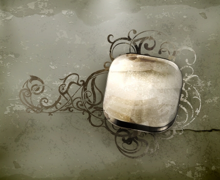 Vintage Frame silver, old-styleのイラスト素材