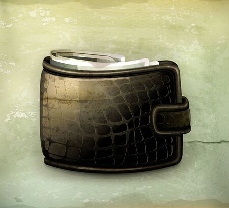 Wallet, old-styleのイラスト素材