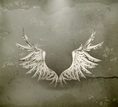 White wings, old-styleのイラスト素材