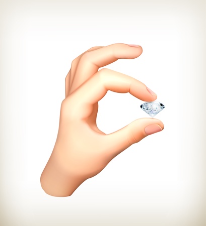 Diamond in handのイラスト素材