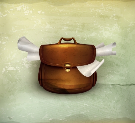 Briefcase, old-styleのイラスト素材