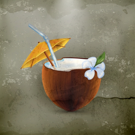 Coconut Cocktail, old-styleのイラスト素材