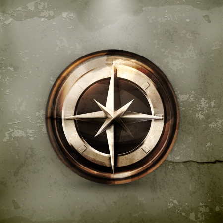 Compass, old-styleのイラスト素材